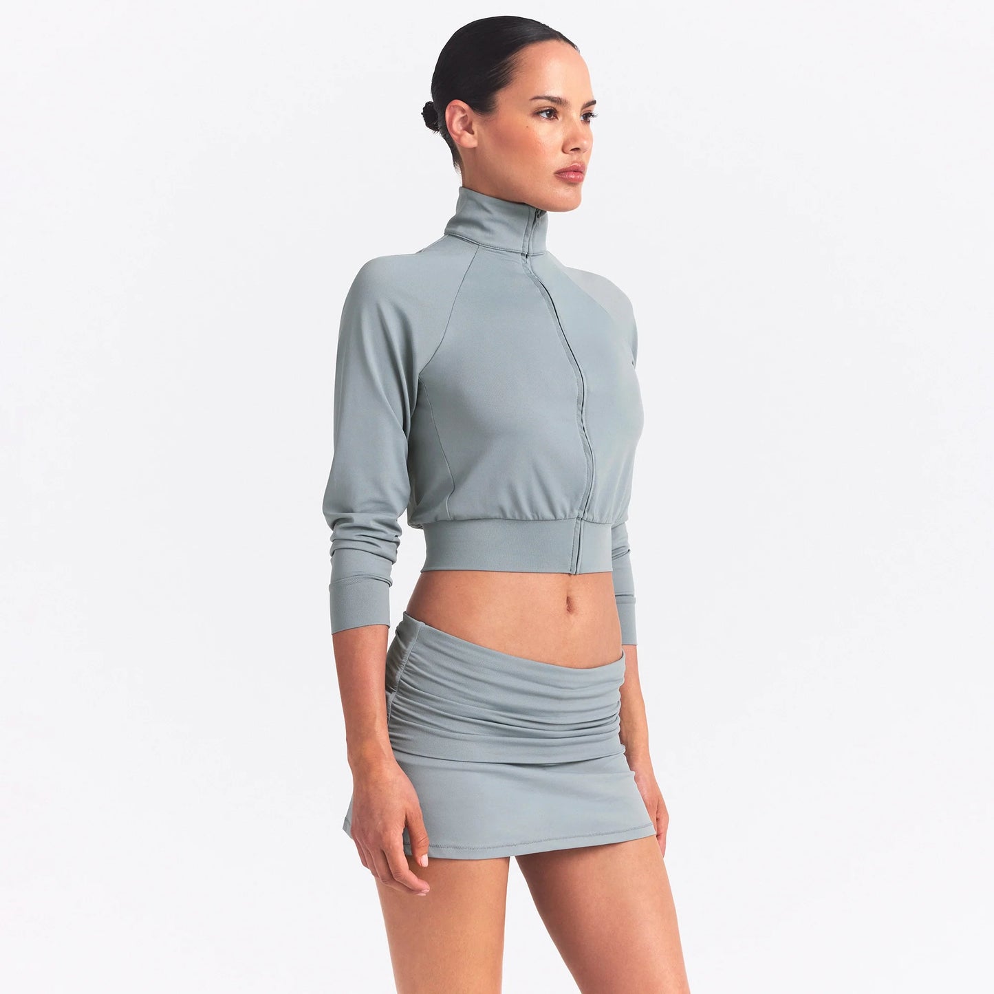 NikeSKIMS AIRY CROPPED TRACK JACKET | WASHED PACIFIC