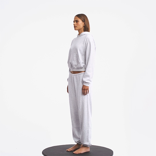 COTTON FLEECE JOGGER | LIGHT HEATHER GREY