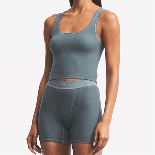 COTTON RIB TANK | LIGHT HEATHER GREY