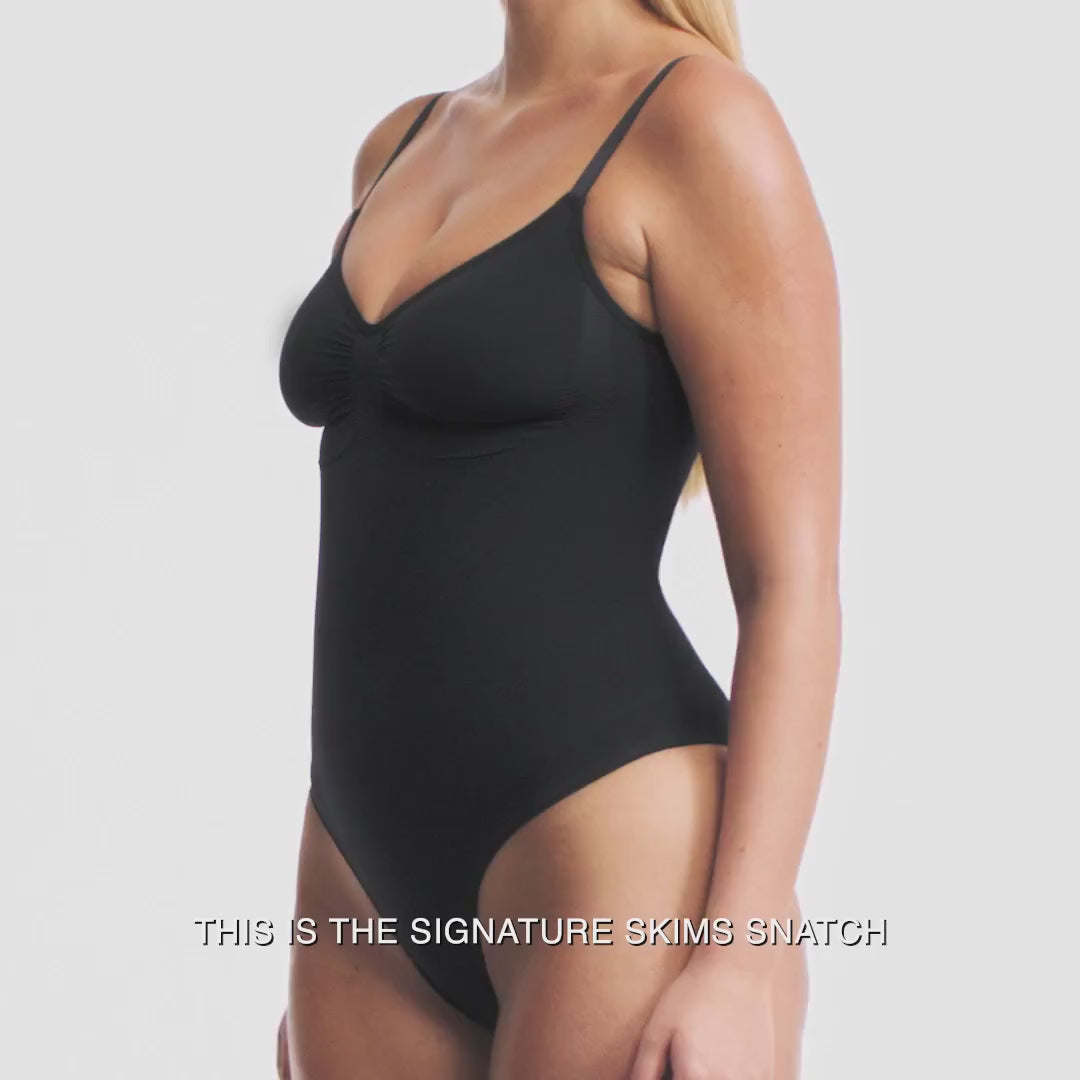 SEAMLESS SCULPT BRIEF BODYSUIT | ONYX